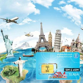 Sim Du Lịch Châu Á 14 Quốc Gia 15 Ngày